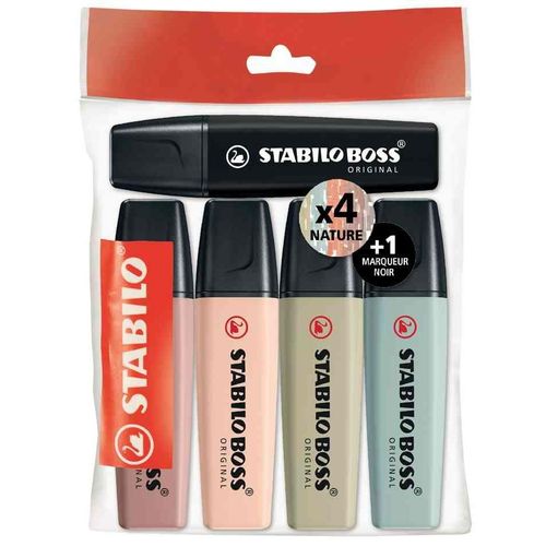 Stabilo Etui De 5 Surligneur Boss Original Naturecolors