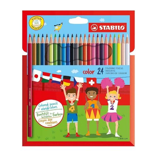 Stabilo Etui Carton De 24 Crayons Color 20+4 Fluo