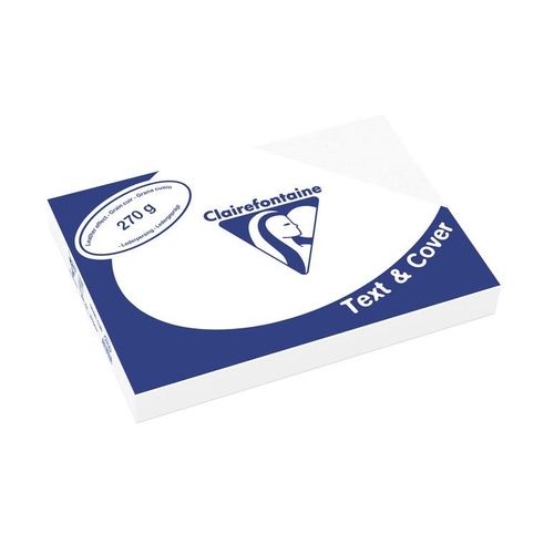 Clairefontaine Paquet De 100 Couvertures Reliure Text&cover 270g A4 210x297 Mm Blanc
