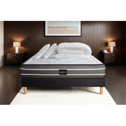 Pack Exclusive 200 x 200 cm sommier Kit Noir