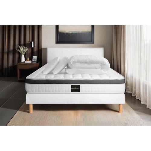 Pack Superieur 180 x 200 cm sommier Kit Blanc