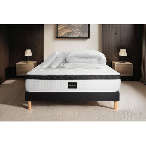 Pack Privilège 200 x 200 cm sommier Kit Noir