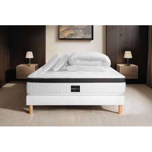 Pack Privilège 200 x 200 cm sommier Kit Blanc