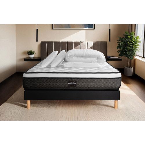Pack Suite 140 x 200 cm sommier Kit Noir