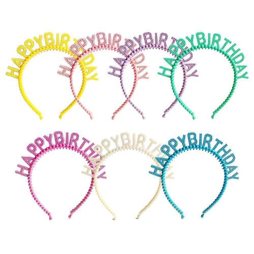 Girls Birthday Headband, Party Hair Accessories For Girls And Women, Multicolor