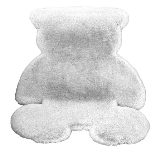 Tapis De Chambre À Coucher Mignon Ours Doux En Forme De Tapis De Sol Hirsute Pour Enfants Adolescentes Chambre Sol Salon Blanc 45x60