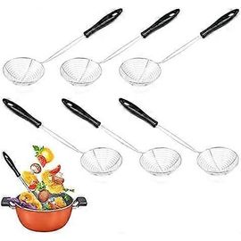 6 Pice Ecumoire Cuisine, Fondue Chinoise, Ecumoire Inox, Epuisette Fondue Chinoise, Araigne Cuisine, Passoire Chinois, Passoire Inox Pour La Cuisine