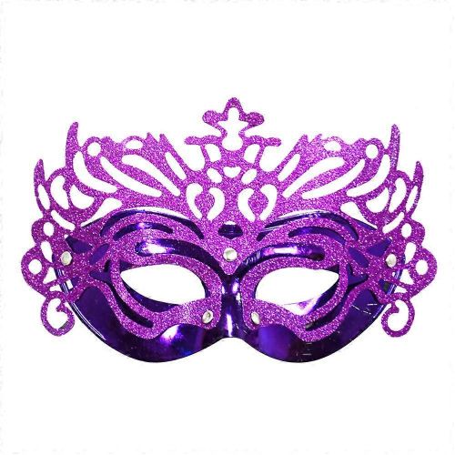 Femmes Mode Sexy Halloween Mascarade Yeux Masques Fête Reine Moitié Supérieure Du Visage (Violet)