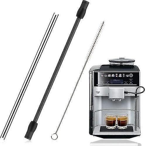 Tuyau de remplacement + ensemble de brosse de nettoyage pour machines à café Bosch Veroaroma et Siemens série Eq.6 (gris foncé)