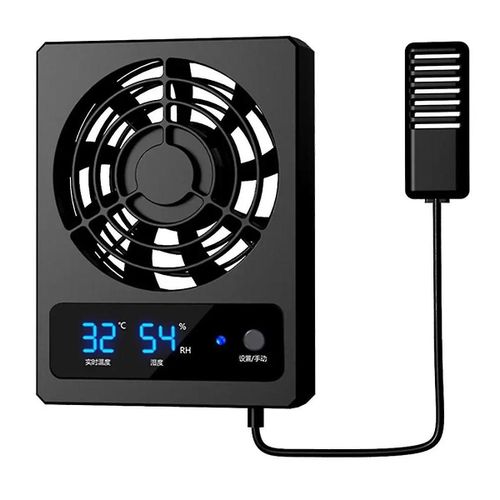 Ventilateur de refroidissement intelligent pour réservoir de reptiles avec affichage LED Ventilateur de ventilation à vent fort Refroidissement à faible bruit F
