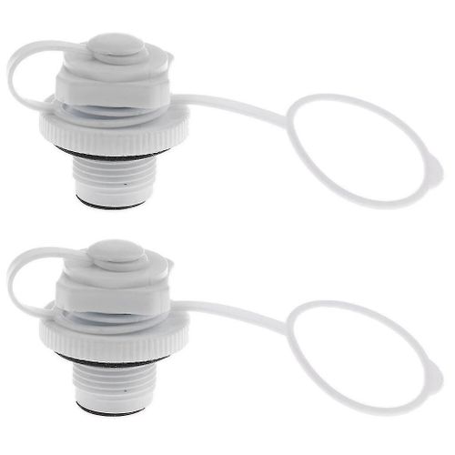 2pcs Soupape d¿air gonflable Remplacement Vis Valve d¿air pour pneumatique Caoutchouc Dériveur Raft Piscine Bateaux de pêche - Blanc