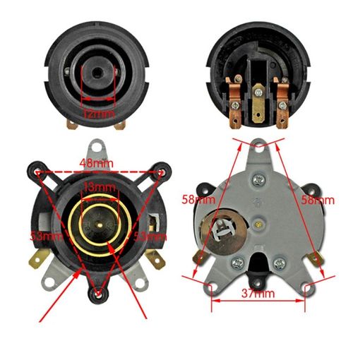 Commutateur de Thermostat de bouilloire électrique professionnel un ensemble de coupleur de Base,commutateur de contrôle de température pour bouilloire,noir