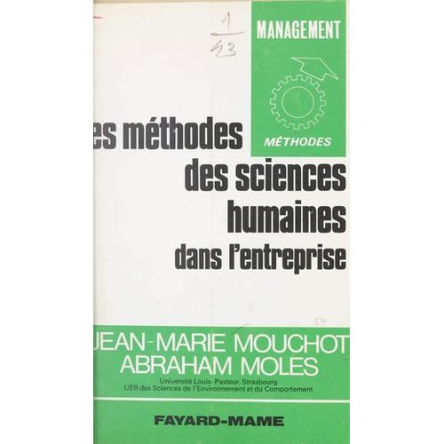 Les Méthodes Des Sciences Humaines Dans L'entreprise