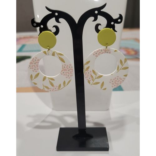 Boucles D'oreilles Rondes Theme Printanier !