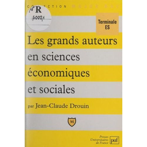 Les Grands Auteurs En Sciences Économiques Et Sociales