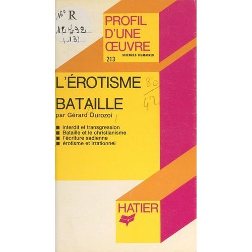 L'érotisme, De Bataille
