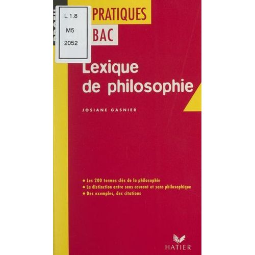 Lexique De Philosophie
