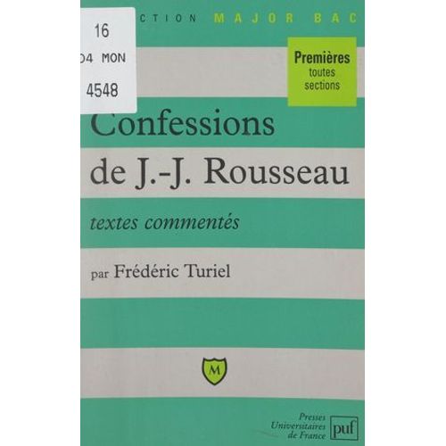 Les Confessions, De Jean-Jacques Rousseau