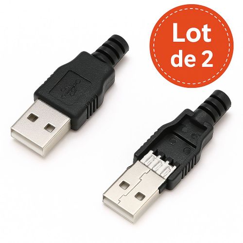 Lot 2 Connecteurs USB à souder Pour Raspberry Pi, Arduino, DIY & réparation