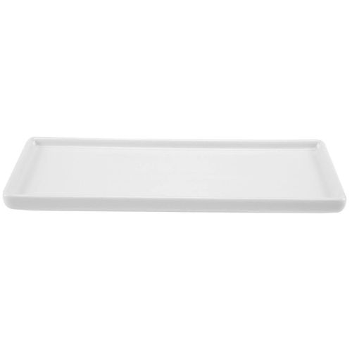 Plateau En Céramique Rectangulaire Assiette Porcelaine Blanche Assiette Rectangulaire Rince-Bouche Plateau De Bain Salle De Bain