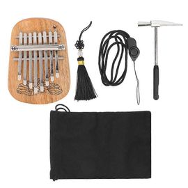 Gecko K&#8209 ; 8ca Kalimba Thumb Piano Instrument De Percussion Bois De Camphre 8&#8209 ; Clé Mini Trou De Suspension