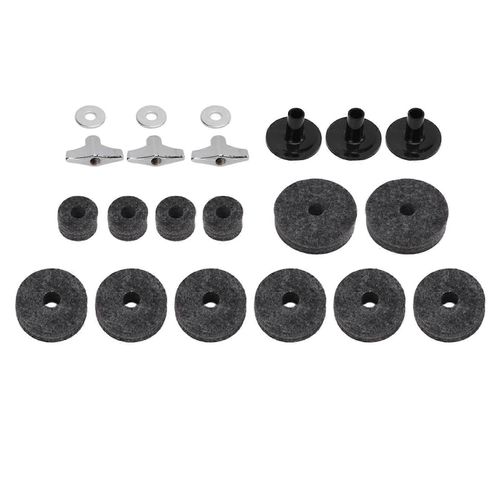 21pcs Tambour Cymbale Feutre Pad Antidérapant Instrument Accessoire Pièce De Rechange Kit