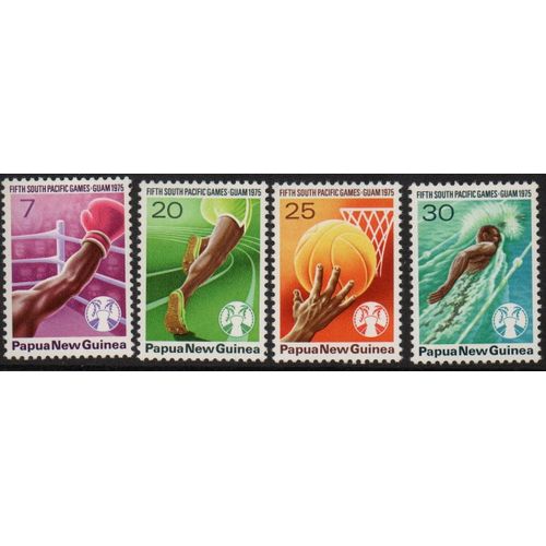 Papouasie - Nouvelle Guinée Timbres Jeux Sportifs 1975