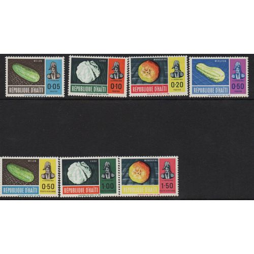 Haïti Timbres Fruits Et Légumes 1966