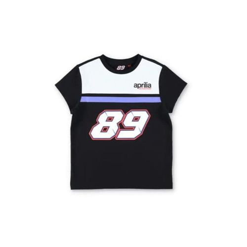 T-Shirt Enfant Jorge Martin Dual Aprilia - White Shoulders Moto Gp Officiel Noir