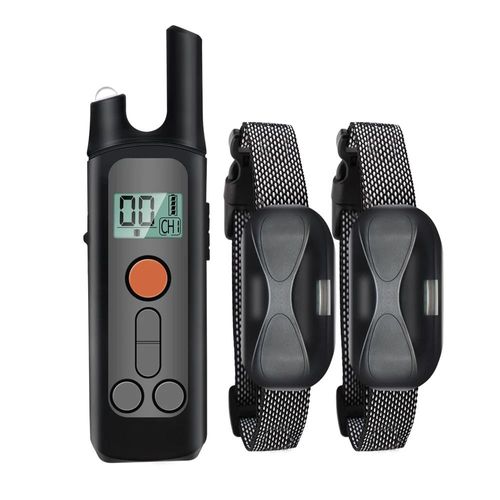 2 X Colliers De Dressage Pour Chien Etanche 1000 M Avec Télécommande – Modes Choc Vibration Bip – Anti-Aboiement Education Rappel – Convient À Toutes Tailles De Chiens Batterie Rechargeable