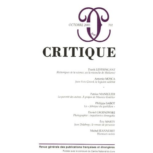 Critique N° 701, Octobre 2005