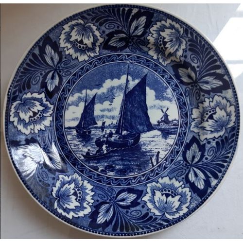 Assiette Murale Vintage Bleu De Delft