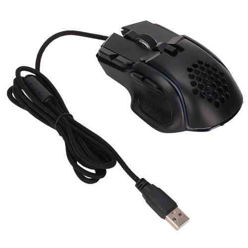 Souris de jeu S700 12800dpi Macro Programmation RGB Souris de jeu lumineuse Souris de bureau à domicile