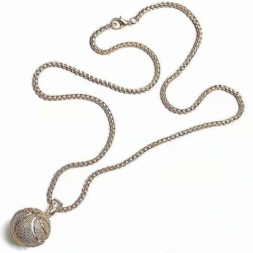 Mode Basketball Pendentif Collier Acier Inoxydable Basket-Ball Collier Bal Basket-Ball Lovers Mémorial Collier Sport