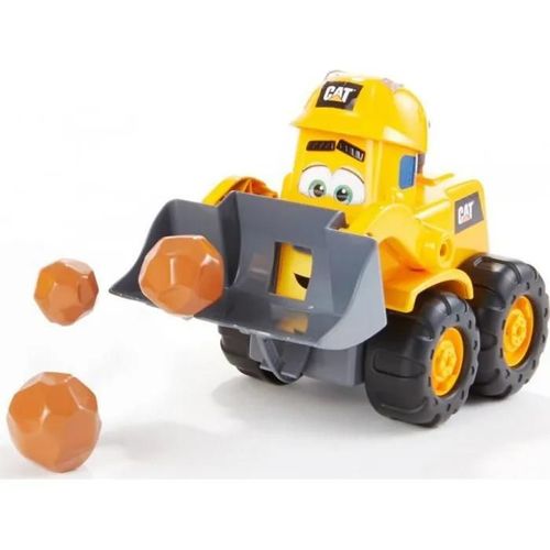 Engin De Chantier - Caterpillar - Chargeur Frontal 25 Cm - Jaune - Sons Et Lumières - Pour Enfants 4 Ans+