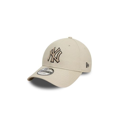 New Era - Casquette 9forty Adjustable New York Yankees Team Outline Crème - Beige