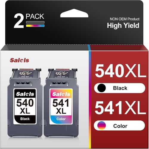 Lot De 2 Cartouches D'Encre 540 Et 541 Xl De Rechange Pour Canon 540Xl 541Xl Pg-540 Cl-541 Xl Noir 541Xl Couleur Pour Pixma Ts5150 Ts5151 Mg3550 Mg3600 Mg3650 Mg4250