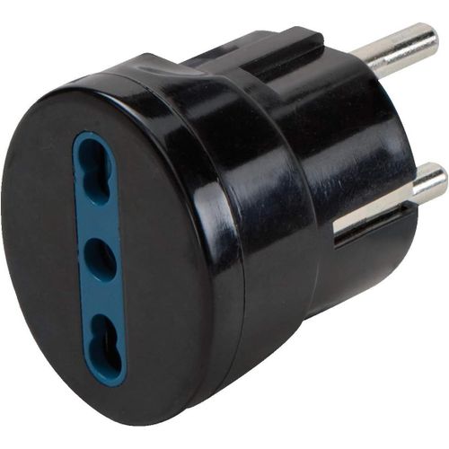 , Adaptateur Schuko Noir It, Euro Et De
