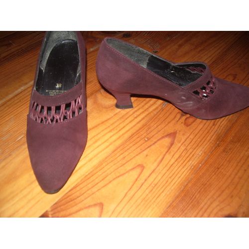 Escarpins Violets Pointure 38 Cuir