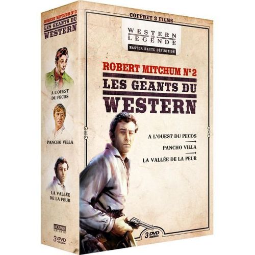 Robert Mitchum N°2 - Les Géants Du Western : À L'ouest Du Pecos + Pancho Villa + La Vallée De La Peur - Pack