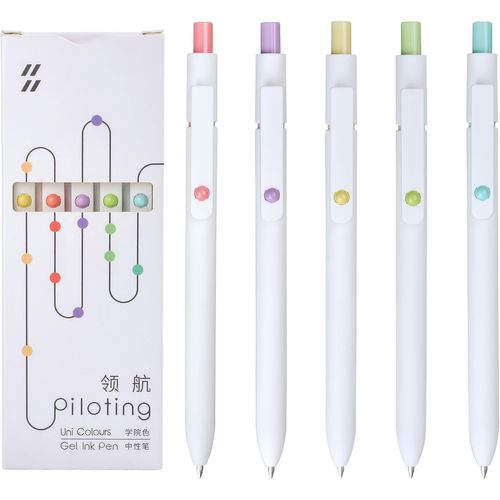 Gothicana By Emplot De 10 Recharges D'encre Gel De 10,9 Cm Pour Stylos À Clic, Pointe Fine De 0,5 Mm, Encre À Séchage Rapide, Compatibles Avec Pilot G2 (Recharges D'encre Gel D'origine, Encre Noire)
