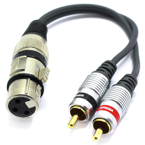 GOTHICANA BY EMPAdaptateur Xlr Mâle Vers Mini Jack 3.5Mm Femalle Trrs Audio Prise 3 Broches Connecteur Xlr Vers Femalle Jack 3.5 Trrs 4 Broches Câble De Connexion Microphone
