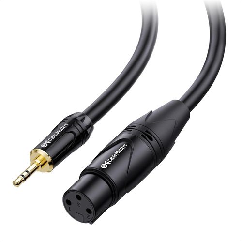 GOTHICANA BY EMPAsymétrique Câble 3,5 Mm Vers Xlr De 1,8 Mètres, Mâle Vers Femelle (Câble Xlr Vers 3,5 Mm, Câble Xlr Vers Mini Jack, Câble Mini Jack Vers Xlr)