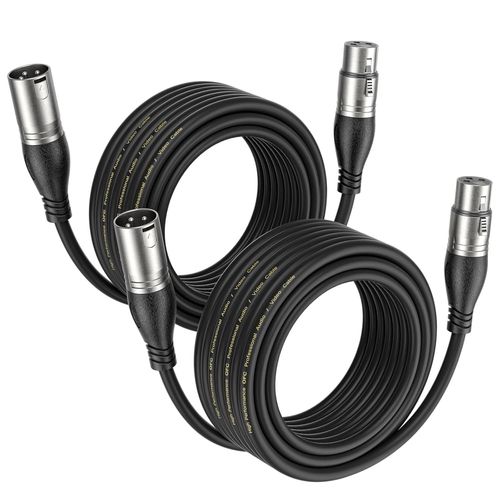 GOTHICANA BY EMP2 Pack Câble Xlr Câble Microphone Mâle Vers Femelle, Compatible Avec Microphone Enceinte Caméra Table De Mixage Amplificateur Audio Studio Enregistrement (Rouge,10M)