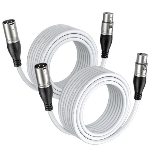 GOTHICANA BY EMP2 Pack Câble Xlr Câble Microphone Mâle Vers Femelle, Compatible Avec Microphone Enceinte Caméra Table De Mixage Amplificateur Audio Studio Enregistrement (Rouge,10M)