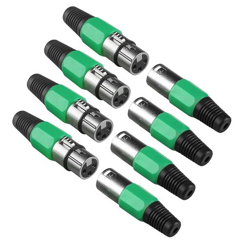 GOTHICANA BY EMP4Pack Cabl Dmx Connectique Xlr 3 Broche Prise Xlr À Souder, Fiches Xlr Audio Connector 3 Pin Adaptateur Embase Pour Cordon Xlr Male Femelle, Microphon Cannon Xlr Prise Dmx Cables Nc3F