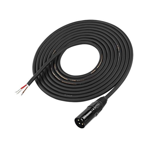 GOTHICANA BY EMPCâble De Microphone Xlr Pigtail Bare Wire 3 Broches Xlr Pour Haut-Parleur Audio Mic Câble D'Extension De Rechange Pour Dj/Pa Subwoofer Mixer Amplificateur ¿ 4 M (Xlr Femelle)