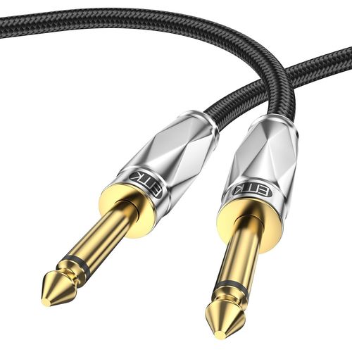 Gothicana By Empcâble De Guitare Câble D'instrument Jack 6,35 Guitar Cable Pour Guitare Électrique, Guitare Basse, Clavier, Mandoline Électrique, Pro Audio (6m)