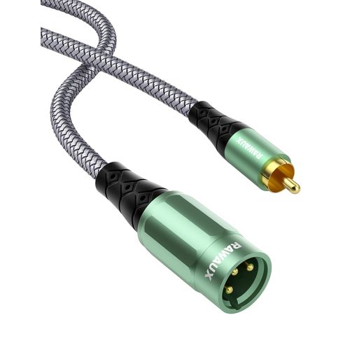 GOTHICANA BY EMPCâble Xlr Vers Rca, 3 Broches Xlr Mâle À Rca Mâle Audio Stéréo Adaptateur Câble De Connexion Microphone Asymétrique Pour Haut-Parleurs, Amplificateurs 2M
