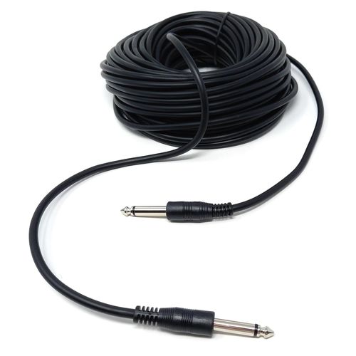 GOTHICANA BY EMP20 M 6,35 Mm 1/4"" Ts Mono Jack Vers Jack Plug Lead Pour Guitare, Amplificateurs, Instruments De Musique, Haut-Parleurs, Câble De Microphone Extrémités Droites, Noir 65 Pieds